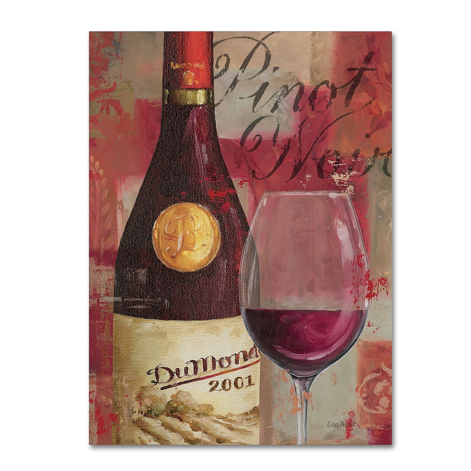 Trademark Fine Art "Vin Abstract I" Canvas Art by Lisa Audit