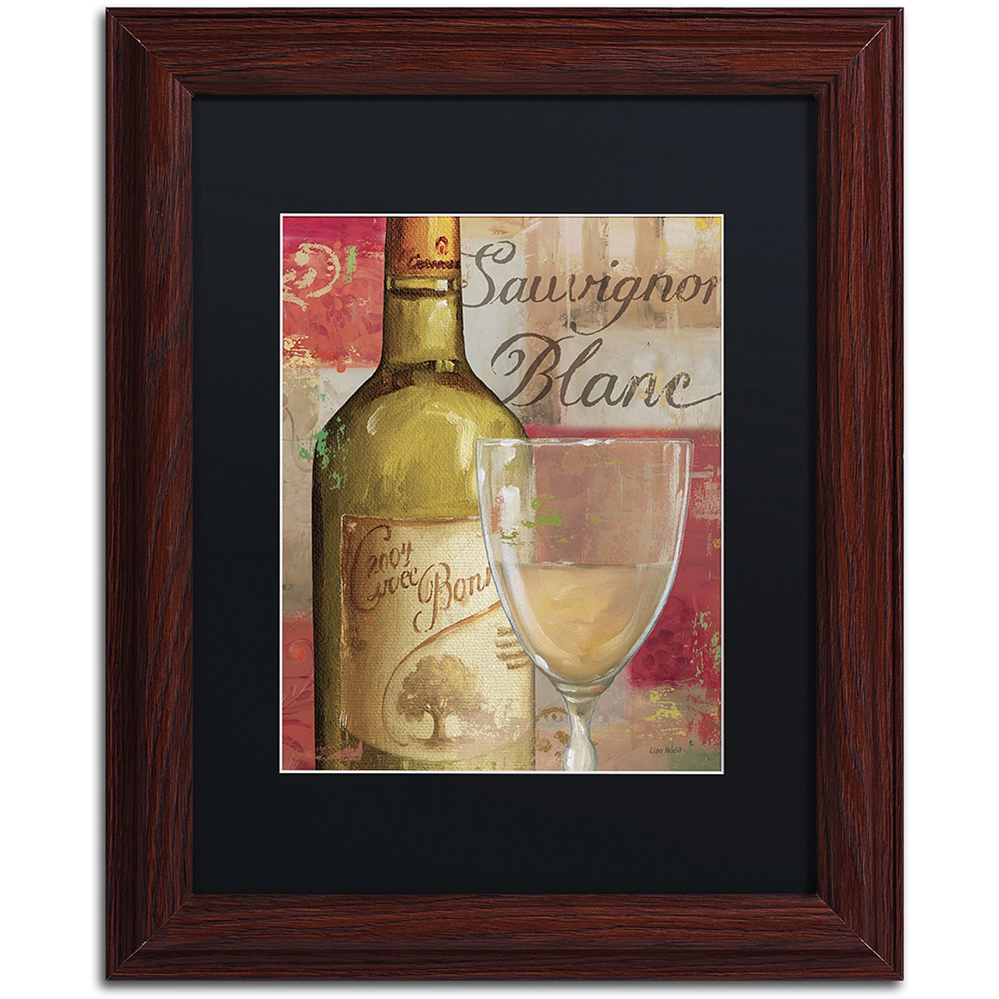 Trademark Fine Art "Vin Abstract II" Canvas Art by Lisa Audit, Black Matte, Wood Frame
