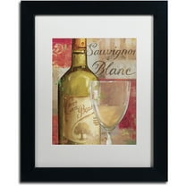 Trademark Fine Art "Vin Abstract II" Canvas Art by Lisa Audit, White Matte, Black Frame