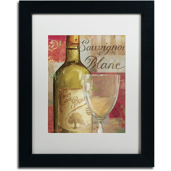 Trademark Fine Art "Vin Abstract II" Canvas Art by Lisa Audit, White Matte, Black Frame