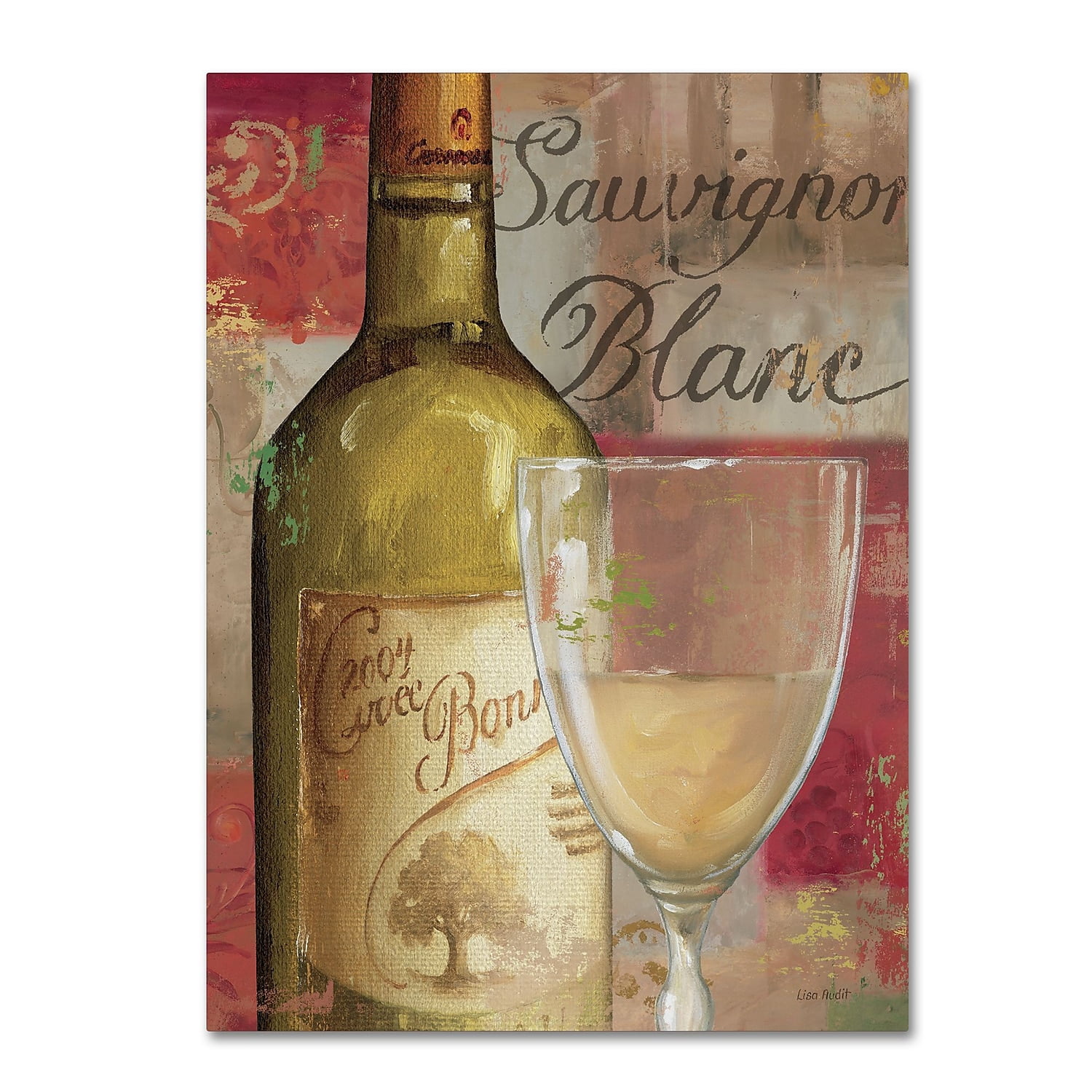 Trademark Fine Art "Vin Abstract II" Canvas Art by Lisa Audit