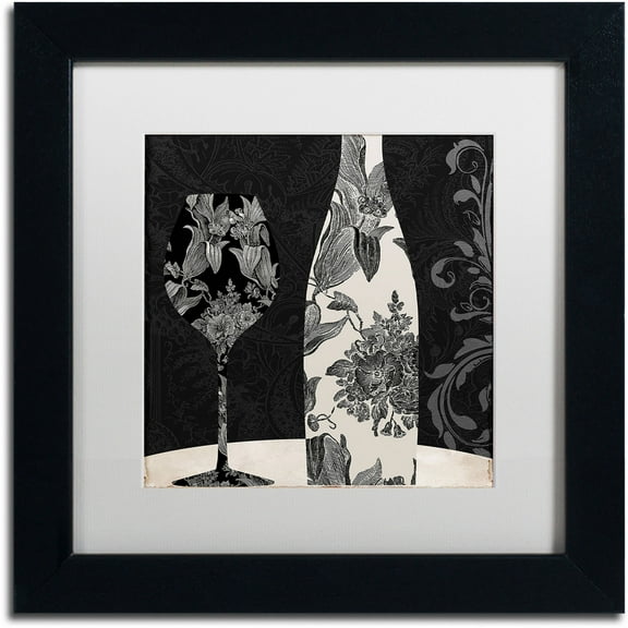 Trademark Fine Art "Vin Elegant I" Canvas Art by Color Bakery White Matte, Black Frame