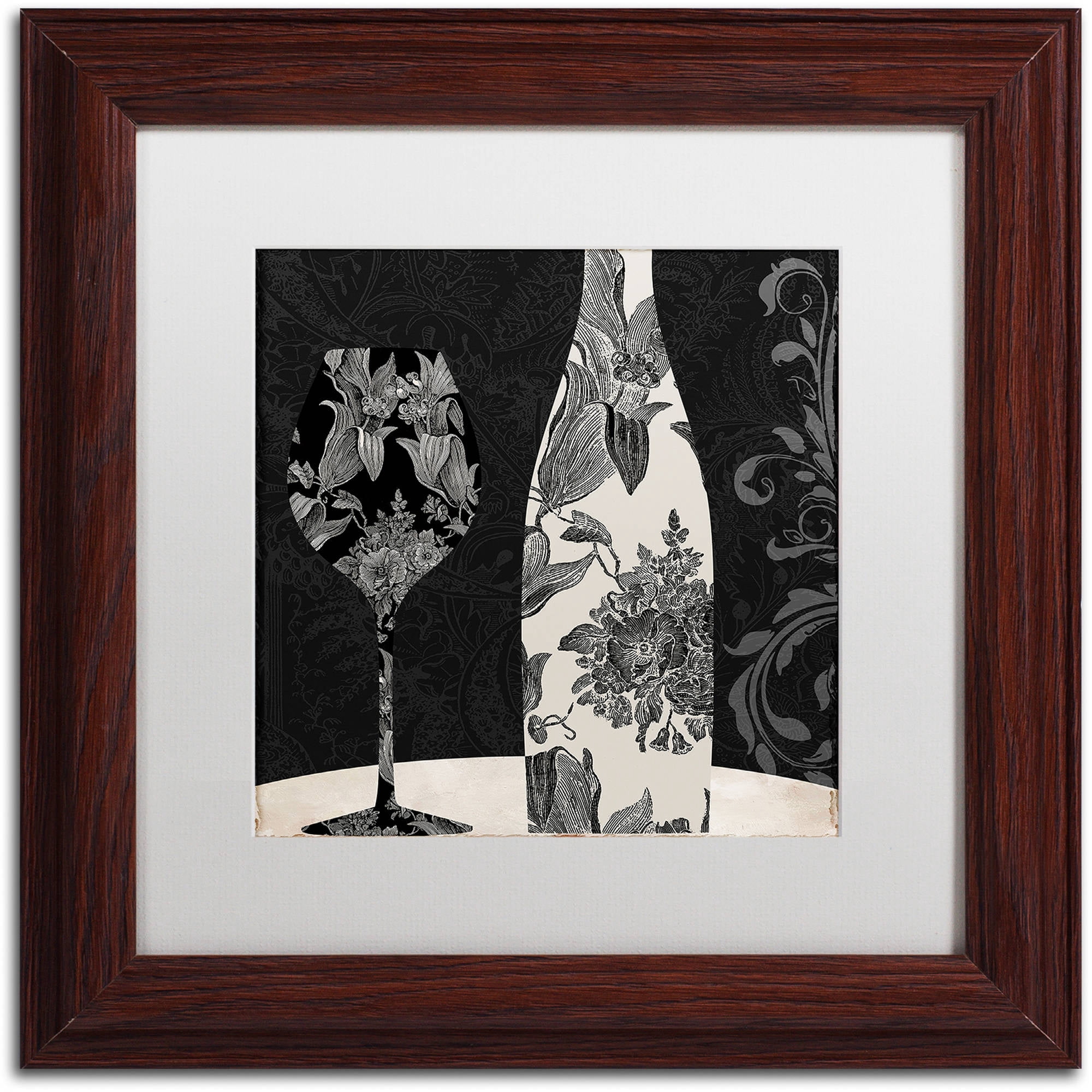 Trademark Fine Art "Vin Elegant I" Canvas Art by Color Bakery White Matte, Wood Frame