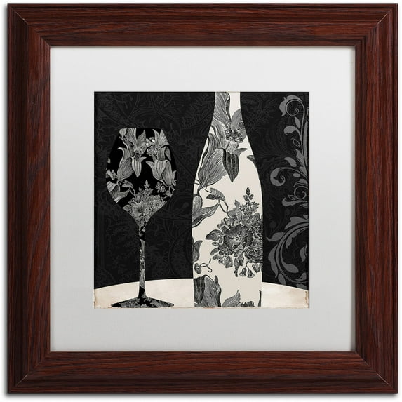 Trademark Fine Art "Vin Elegant I" Canvas Art by Color Bakery White Matte, Wood Frame