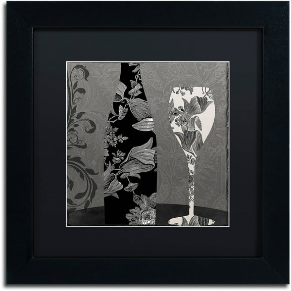 Trademark Fine Art "Vin Elegant II" Canvas Art by Color Bakery Black Matte, Black Frame
