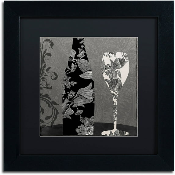 Trademark Fine Art "Vin Elegant II" Canvas Art by Color Bakery Black Matte, Black Frame