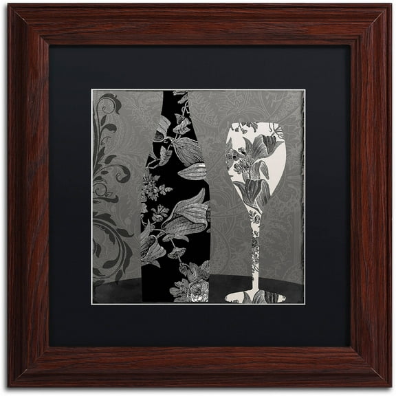 Trademark Fine Art "Vin Elegant II" Canvas Art by Color Bakery Black Matte, Wood Frame
