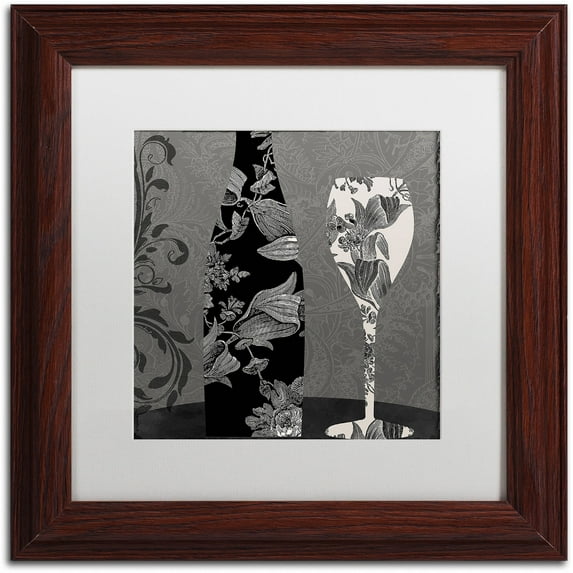 Trademark Fine Art "Vin Elegant II" Canvas Art by Color Bakery White Matte, Wood Frame