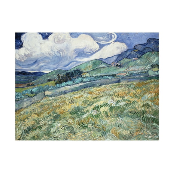 Trademark Fine Art Vincent Van Gogh  Van Gogh Landscapes with Clouds II Canvas Wall Art