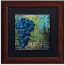 Trademark Fine Art "Vino Blu Two" Canvas Art by Color Bakery Black Matte, Wood Frame
