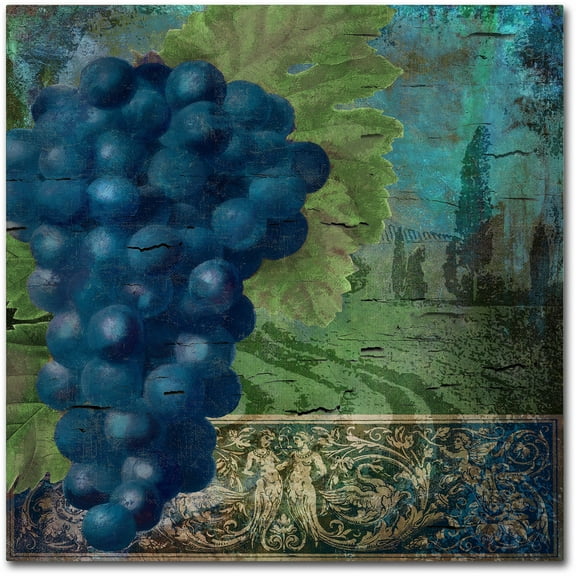 Trademark Fine Art "Vino Blu Two" Canvas Art by Color Bakery
