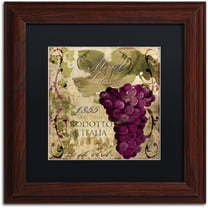 Trademark Fine Art "Vino Italiano I" Canvas Art by Color Bakery Black Matte, Wood Frame