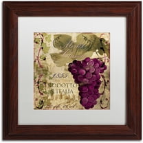 Trademark Fine Art "Vino Italiano I" Canvas Art by Color Bakery White Matte, Wood Frame