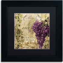 Trademark Fine Art "Vino Italiano II" Canvas Art by Color Bakery Black Matte, Black Frame