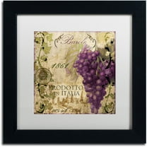 Trademark Fine Art "Vino Italiano II" Canvas Art by Color Bakery White Matte, Black Frame