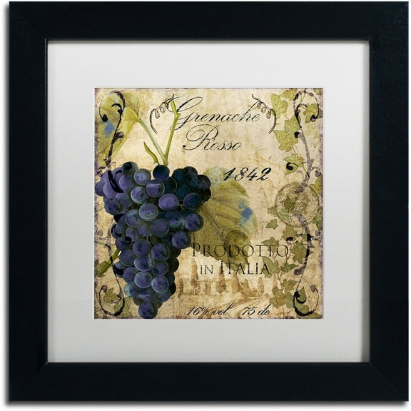 Trademark Fine Art "Vino Italiano III" Canvas Art by Color Bakery White Matte, Black Frame