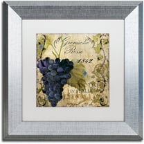 Trademark Fine Art "Vino Italiano III" Canvas Art by Color Bakery White Matte, Silver Frame