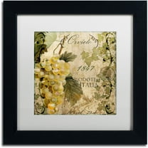 Trademark Fine Art "Vino Italiano IV" Canvas Art by Color Bakery White Matte, Black Frame
