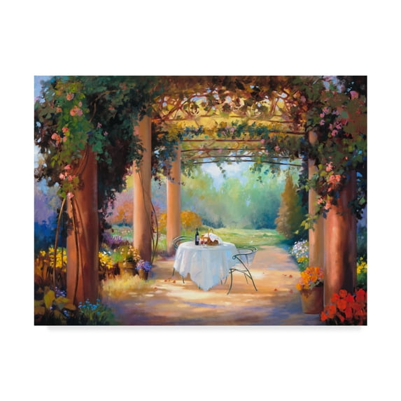 Trademark Fine Art 'Vino al Fresco' Canvas Art by Carolyne Hawley