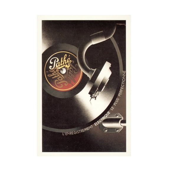 Trademark Fine Art Vintage Apple Collection Pathe Record Canvas Wall Art - 16x24