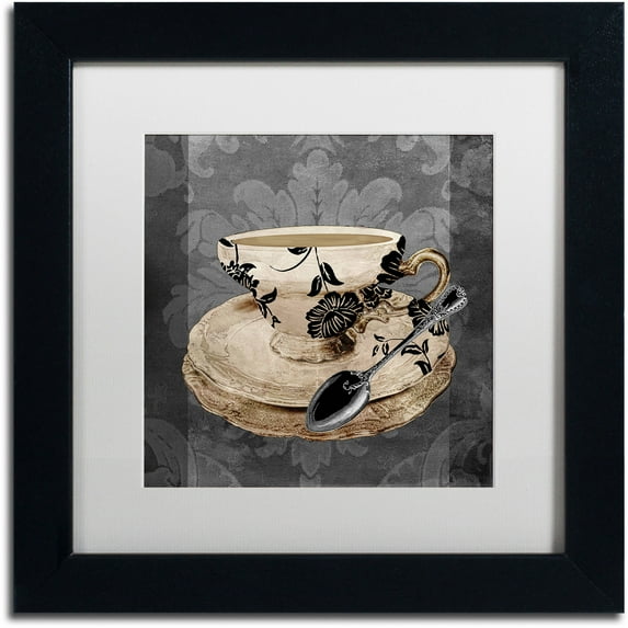 Trademark Fine Art "Vintage Cafe I" Canvas Art by Color Bakery White Matte, Black Frame