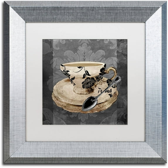 Trademark Fine Art "Vintage Cafe I" Canvas Art by Color Bakery White Matte, Silver Frame