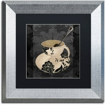 Trademark Fine Art "Vintage Cafe II" Canvas Art by Color Bakery Black Matte, Silver Frame