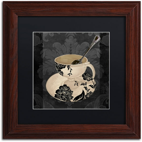 Trademark Fine Art "Vintage Cafe II" Canvas Art by Color Bakery Black Matte, Wood Frame