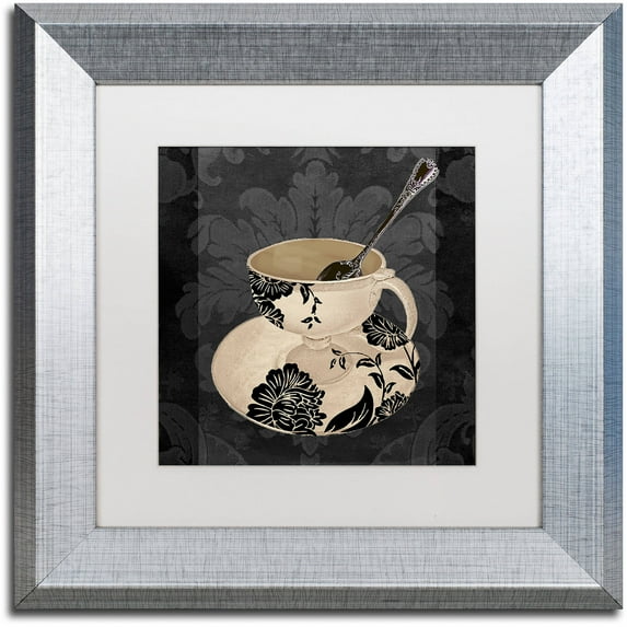 Trademark Fine Art "Vintage Cafe II" Canvas Art by Color Bakery White Matte, Silver Frame