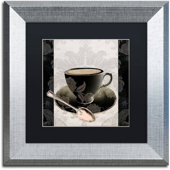Trademark Fine Art "Vintage Cafe III" Canvas Art by Color Bakery Black Matte, Silver Frame