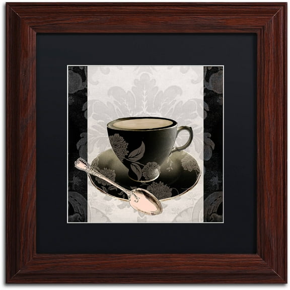 Trademark Fine Art "Vintage Cafe III" Canvas Art by Color Bakery Black Matte, Wood Frame