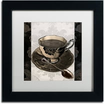 Trademark Fine Art "Vintage Cafe IV" Canvas Art by Color Bakery White Matte, Black Frame