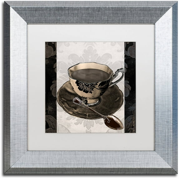 Trademark Fine Art "Vintage Cafe IV" Canvas Art by Color Bakery White Matte, Silver Frame