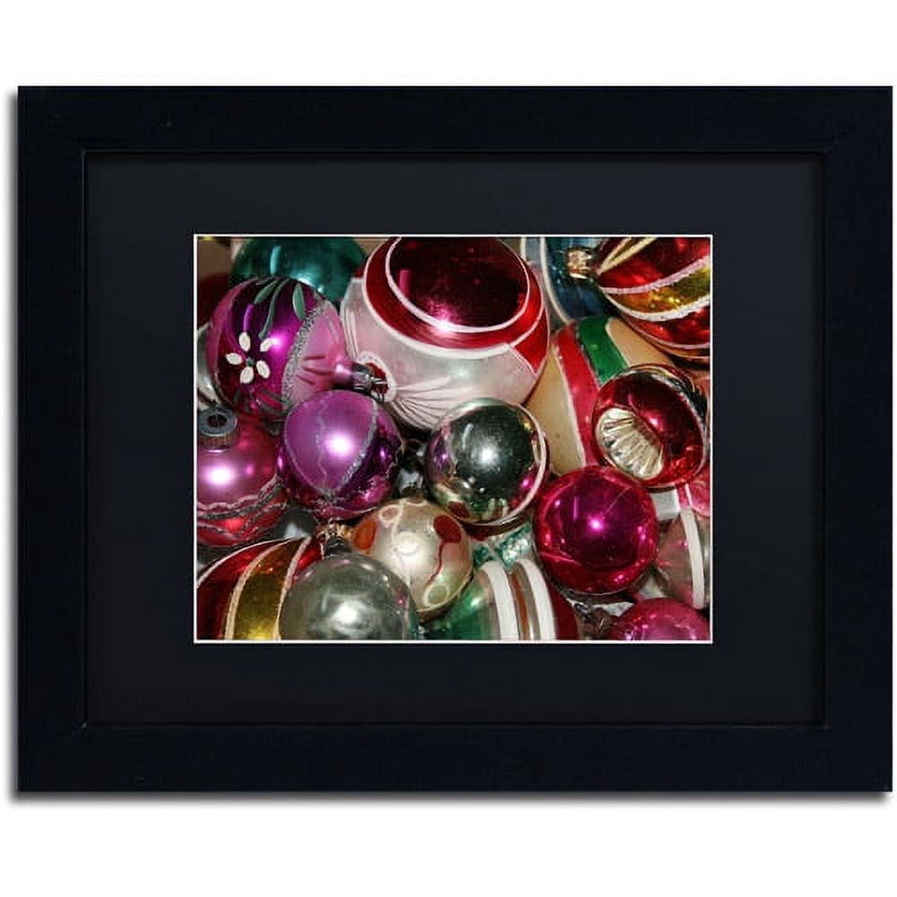 Trademark Fine Art "Vintage Christmas" Canvas Art by Patty Tuggle, Black Matte, Black Frame