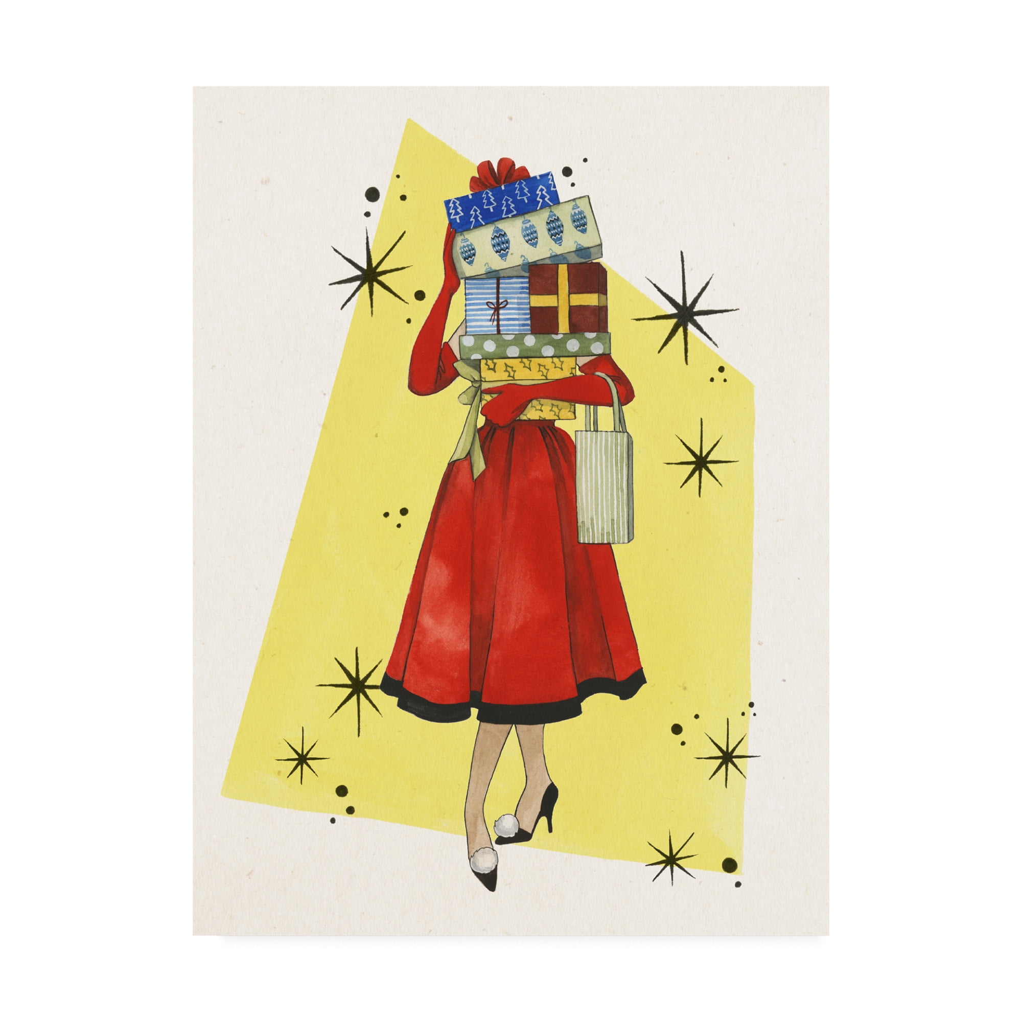 Trademark Fine Art 'Vintage Christmas I' Canvas Art by Grace Popp