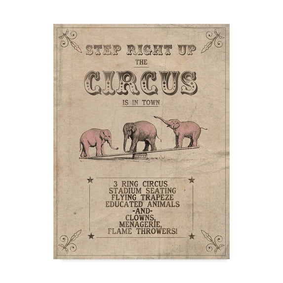 Trademark Fine Art 'Vintage Circus I' Canvas Art by Grace Popp
