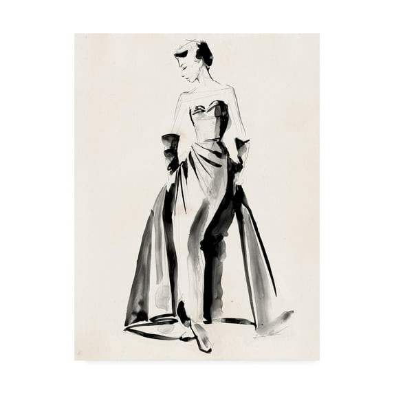 Trademark Fine Art 'Vintage Costume Sketch I' Canvas Art by Jennifer Paxton Parker