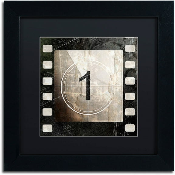 Trademark Fine Art "Vintage Countdown I" Canvas Art by Color Bakery Black Matte, Black Frame