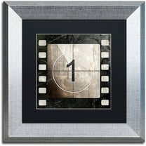 Trademark Fine Art "Vintage Countdown I" Canvas Art by Color Bakery Black Matte, Silver Frame