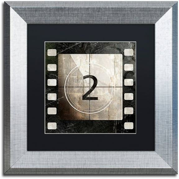Trademark Fine Art "Vintage Countdown II" Canvas Art by Color Bakery Black Matte, Silver Frame