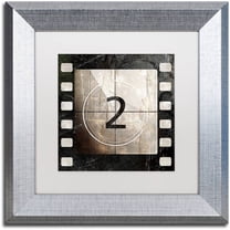 Trademark Fine Art "Vintage Countdown II" Canvas Art by Color Bakery White Matte, Silver Frame