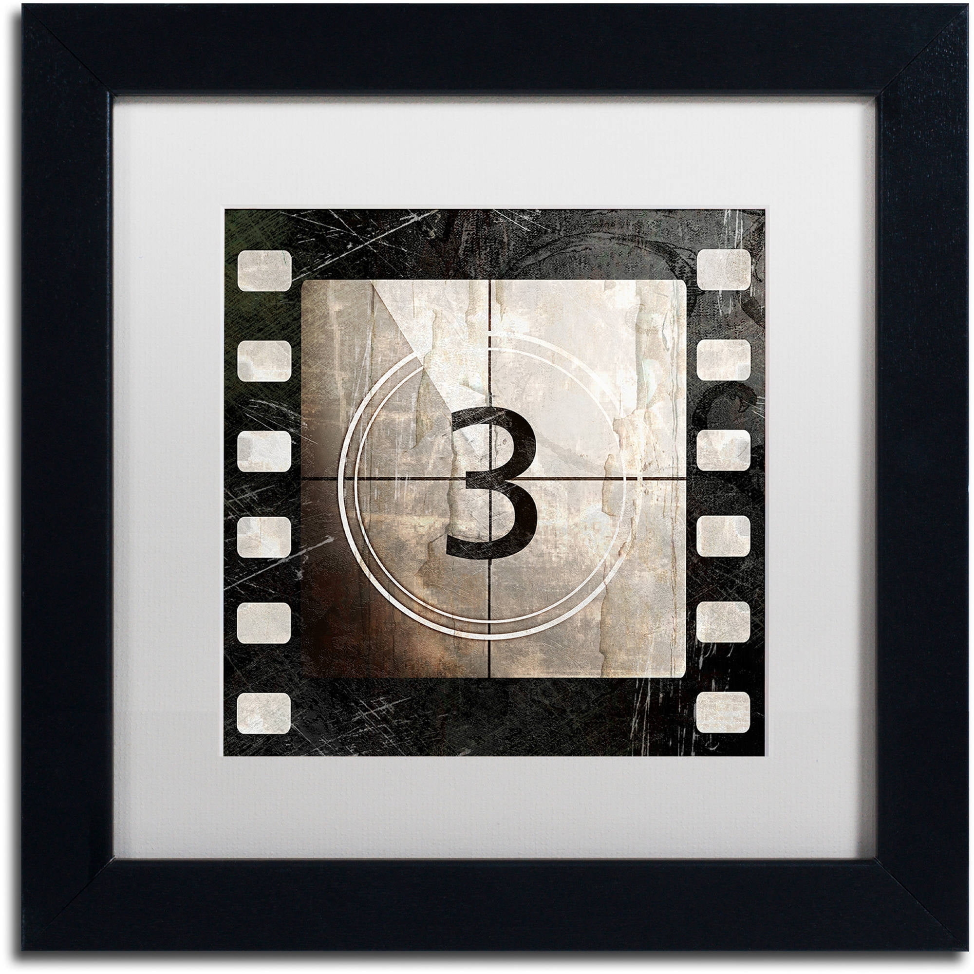 Trademark Fine Art "Vintage Countdown III" Canvas Art by Color Bakery White Matte, Black Frame