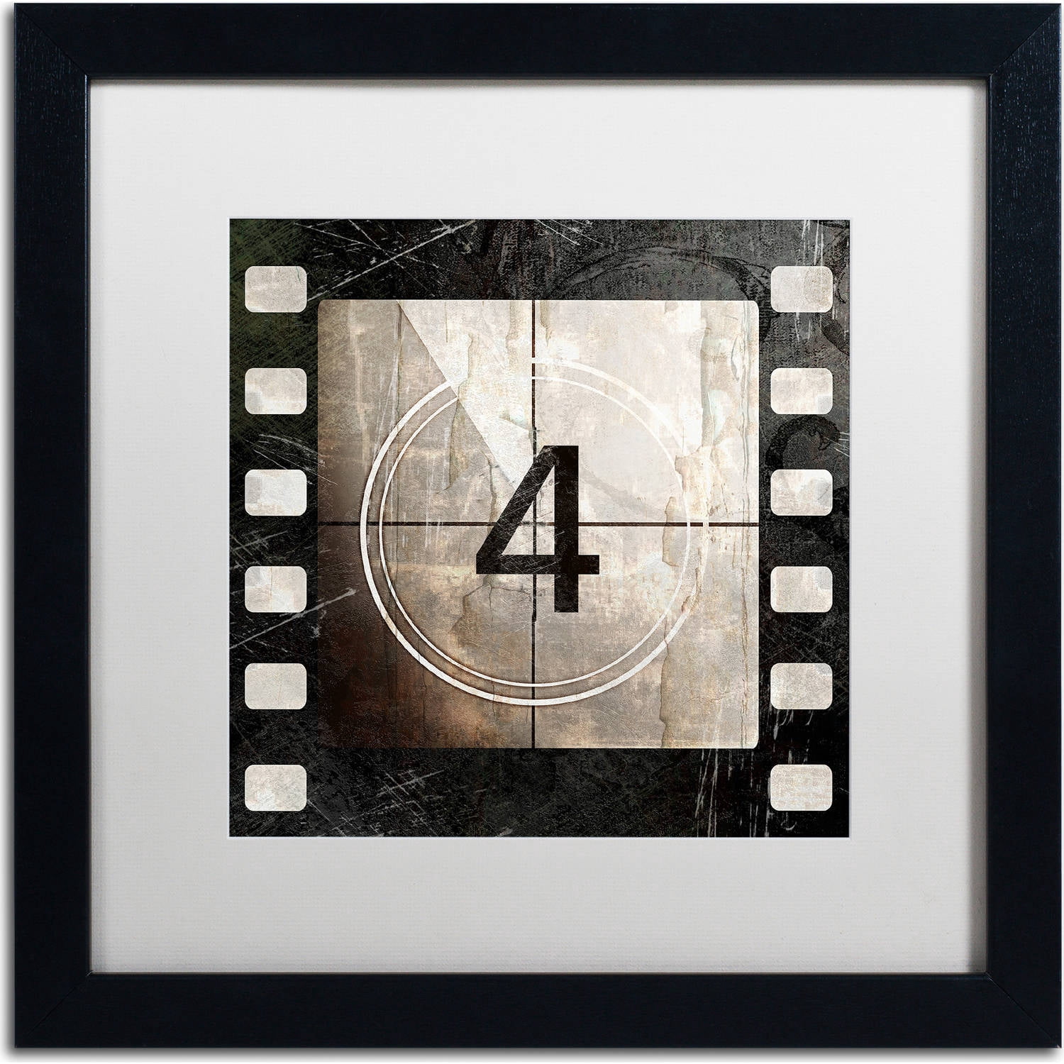 Trademark Fine Art "Vintage Countdown IV" Canvas Art by Color Bakery, White Matte, Black Frame