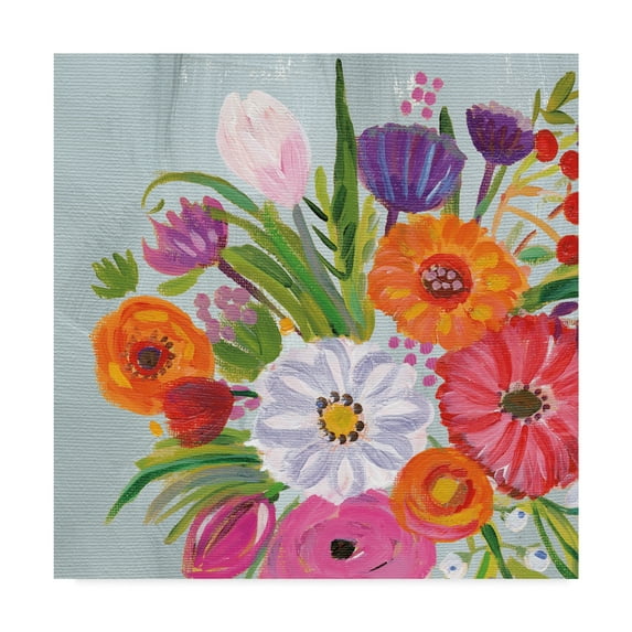 Trademark Fine Art 'Vintage Floral IV Flipped' Canvas Art by Farida Zaman