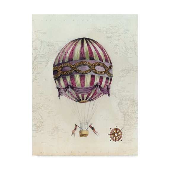 Trademark Fine Art 'Vintage Hot Air Balloons I' Canvas Art by Naomi McCavitt