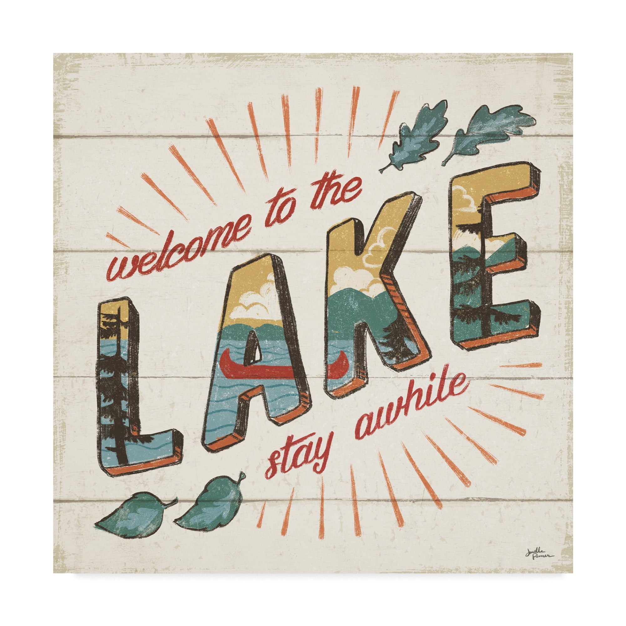 Trademark Fine Art 'Vintage Lake II' Canvas Art by Janelle Penner