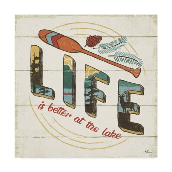 Trademark Fine Art 'Vintage Lake III' Canvas Art by Janelle Penner