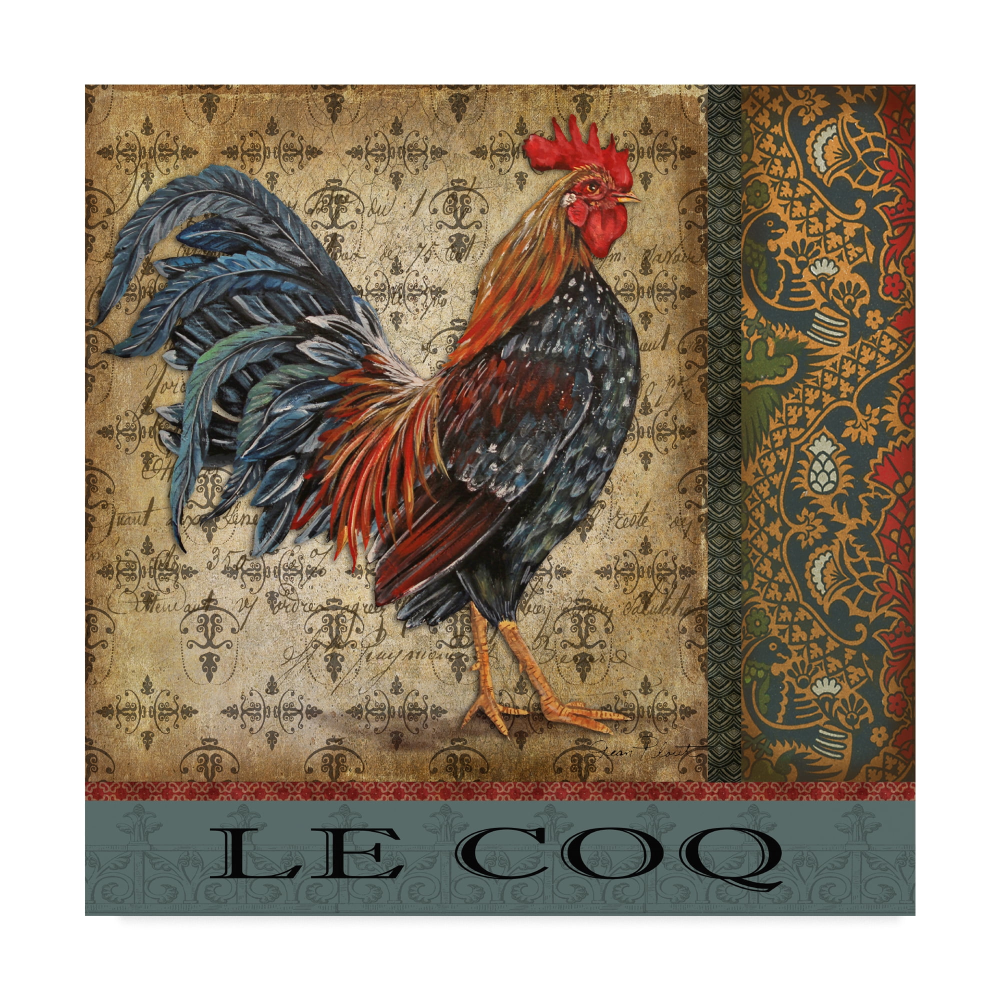 Trademark Fine Art 'Vintage Le Coq 4' Canvas Art by Jean Plout