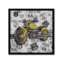 Trademark Fine Art 'Vintage Motorcycles On Route 66 17' Canvas Art by Jean Plout