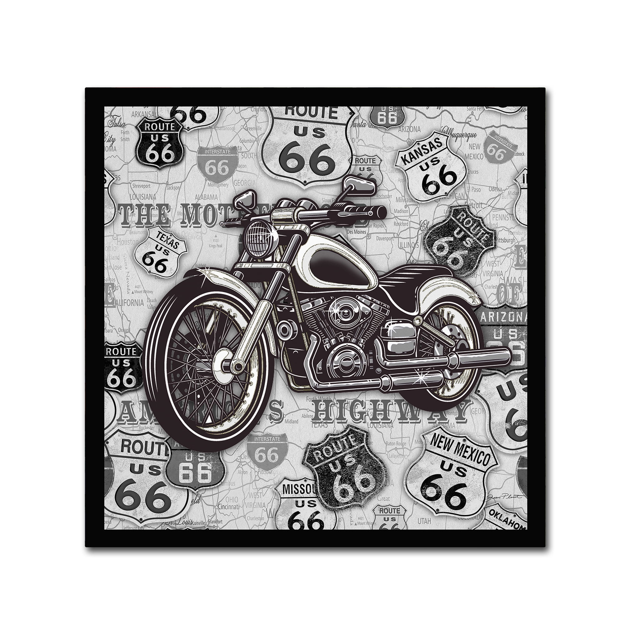 Trademark Fine Art 'Vintage Motorcycles On Route 66 18' Canvas Art by Jean Plout